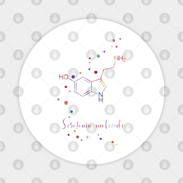 Serotonin molecule Magnet by RosaliArt
